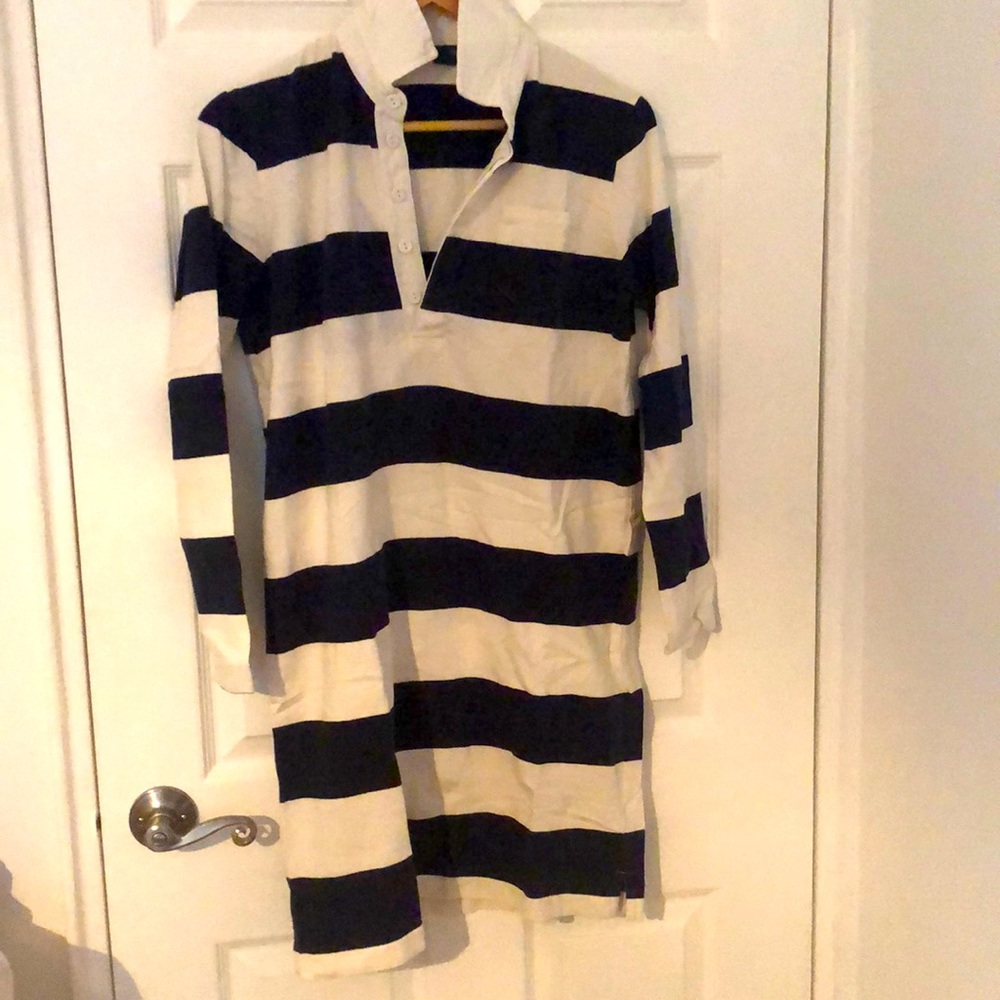 JCrew Blue+White Shirtdress